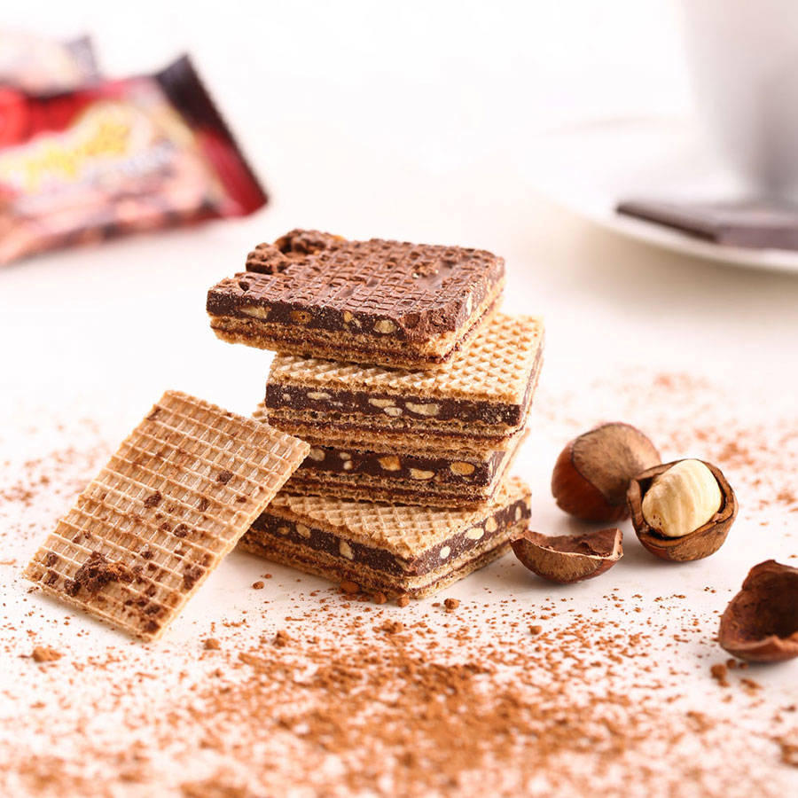 多种口味的威化饼,吃货主播吃威化饼