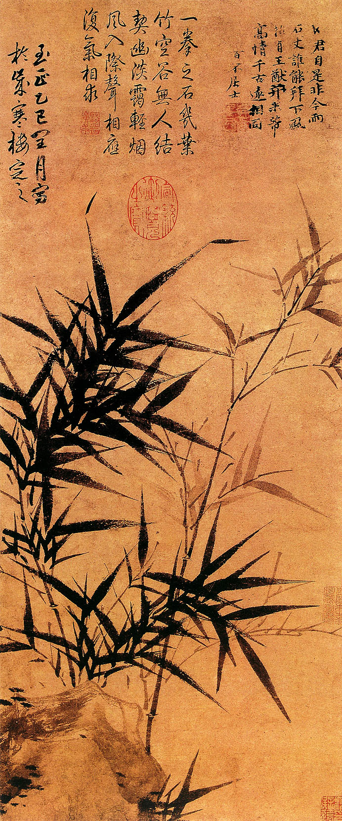 有关梅兰竹菊的中国国画作品,国画梅兰竹菊