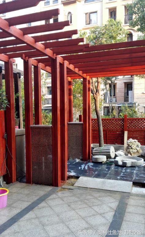 简单实用小庭院鱼池,庭院鱼池改造设计图片