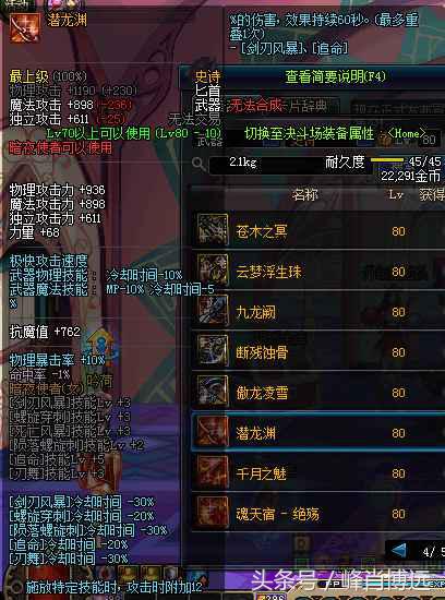 DNF周年庆版本装备排行,dnf值得跨界的100级武器