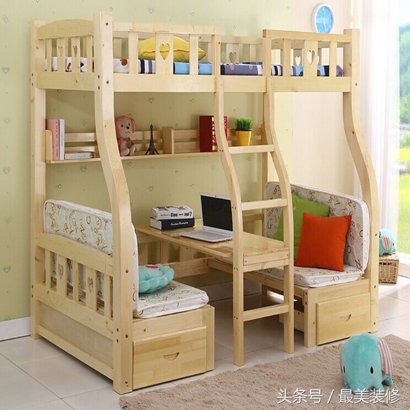 儿童房高低床还是普通床实用,儿童房高低床定制还是买
