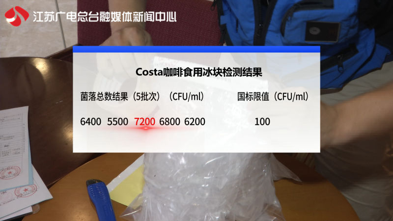 记者实验：Costa、酵墅等食用冰块菌落总数超标几十倍！