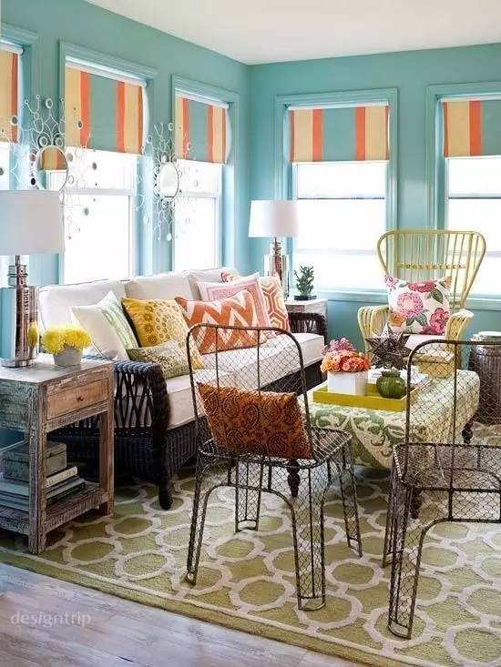 美式乡村风，用色彩为家居减负