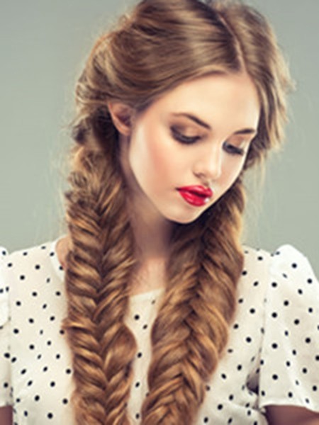 鱼骨辫半扎发编发教程简单好看,儿童刘海编发鱼骨辫