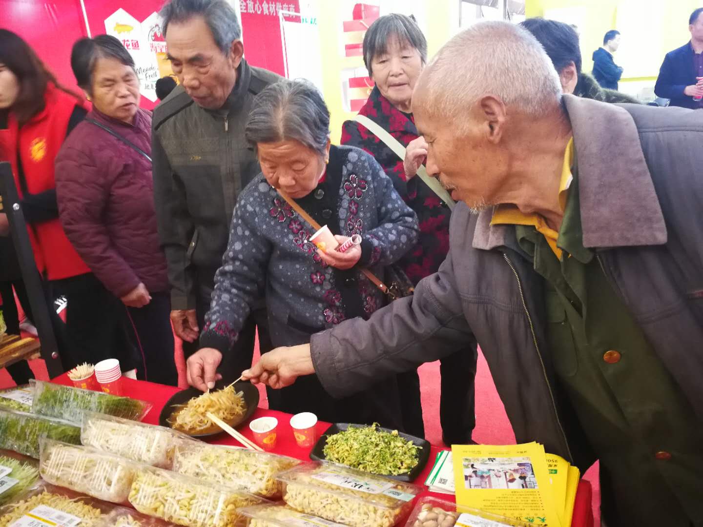 中原首届餐饮博览会济源开幕天然健康的“活体芽苗菜”抢镜
