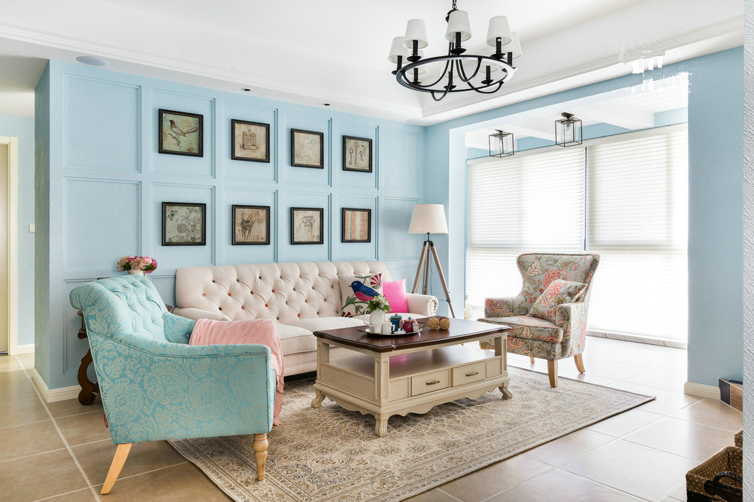 128平米美式风全是设计细节,美式风格小户型三室两厅