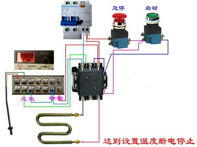 断路器线圈与电表接线图,三相四线制电表和断路器接线图