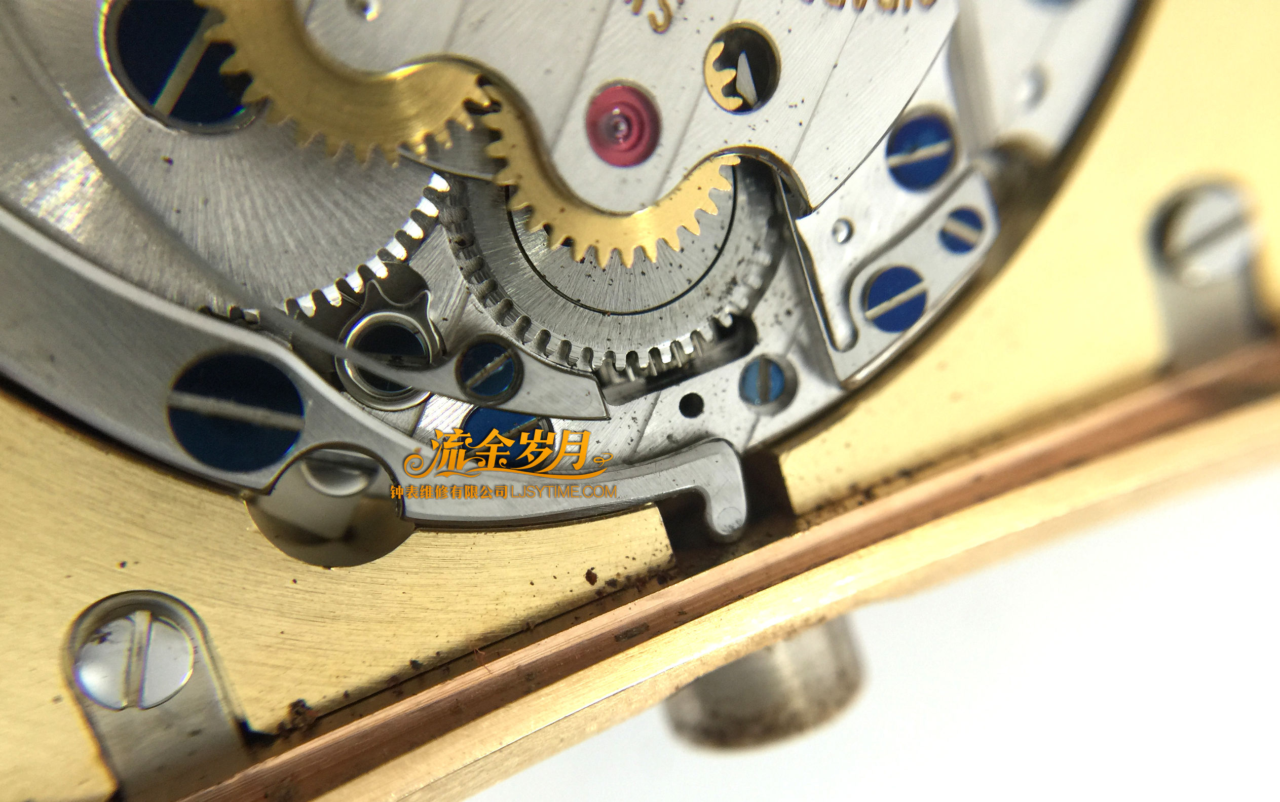 手表进水导致停走，不及时洗油真的很伤！把芯生锈断掉要换，机芯满是锈迹～看芝柏单按钮计时洗油后焕然一新