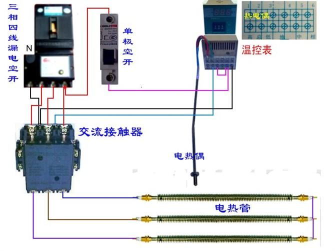 断路器线圈与电表接线图,三相四线制电表和断路器接线图