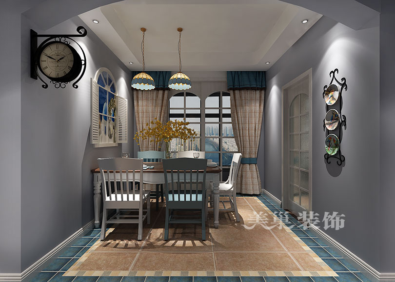 美巢装饰装修效果图，地中海风格清新时尚