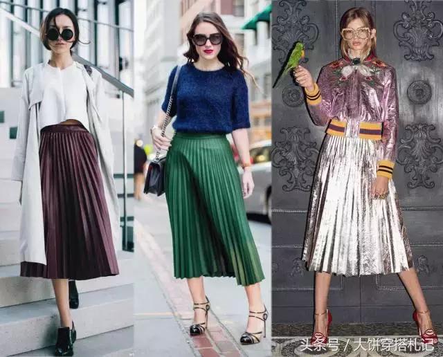 不同颜色百褶裙穿搭春天,不同身高百褶裙长度