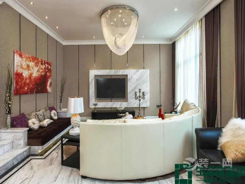 简装家庭地下室ktv,时尚别墅地下室小ktv