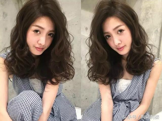 齐肩混乱卷中长发,波浪卷中长发型图片2018