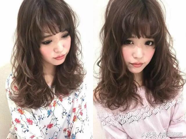齐肩混乱卷中长发,波浪卷中长发型图片2018