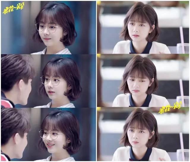 谭松韵小圆脸图,圆脸的谭松韵迷人的短发梨花头