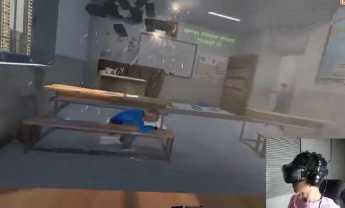 真实模拟地震来临时,地震模拟逃生