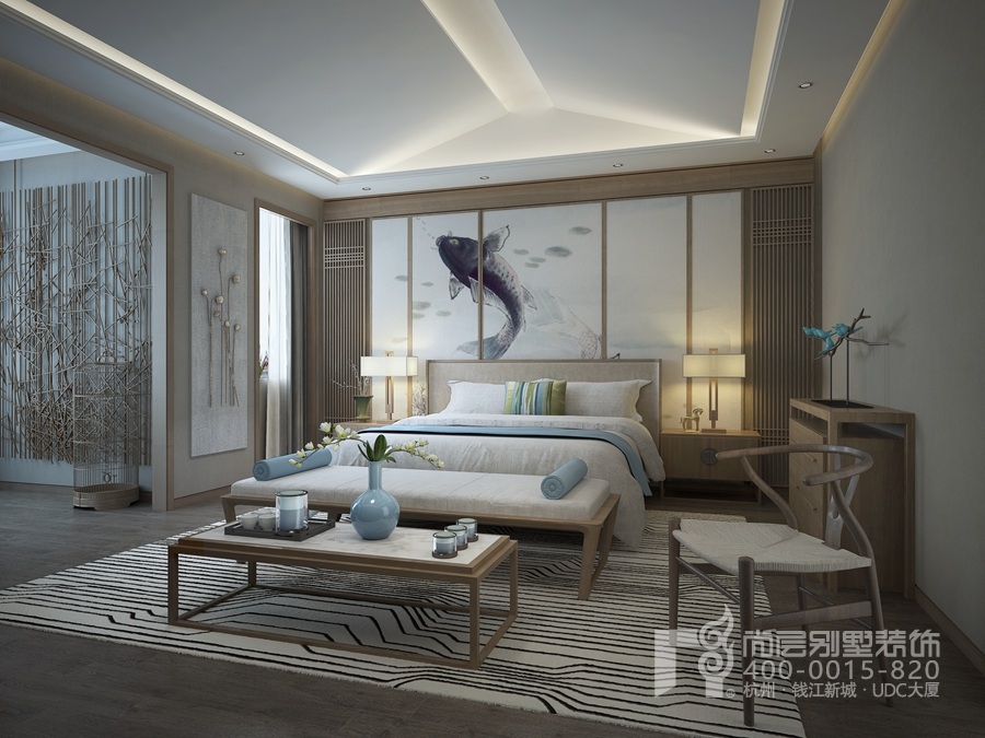 别墅三层卧室吊顶设计,不吊顶卧室效果图现代简约2019