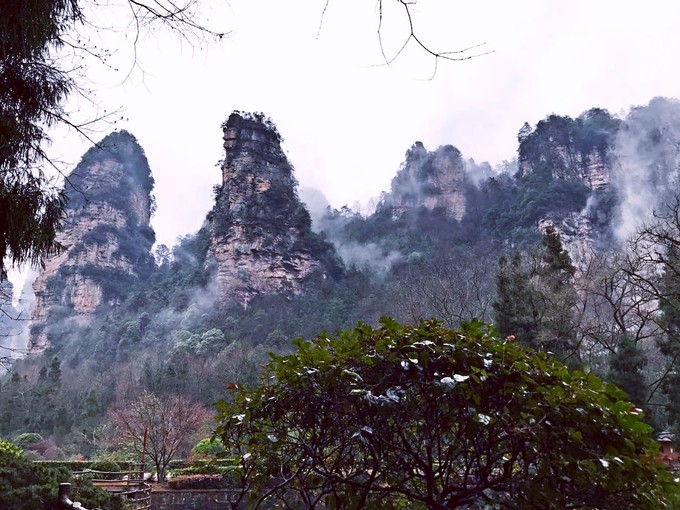 七天六晚长沙张家界吃货视角带你领略冰天雪地的张家