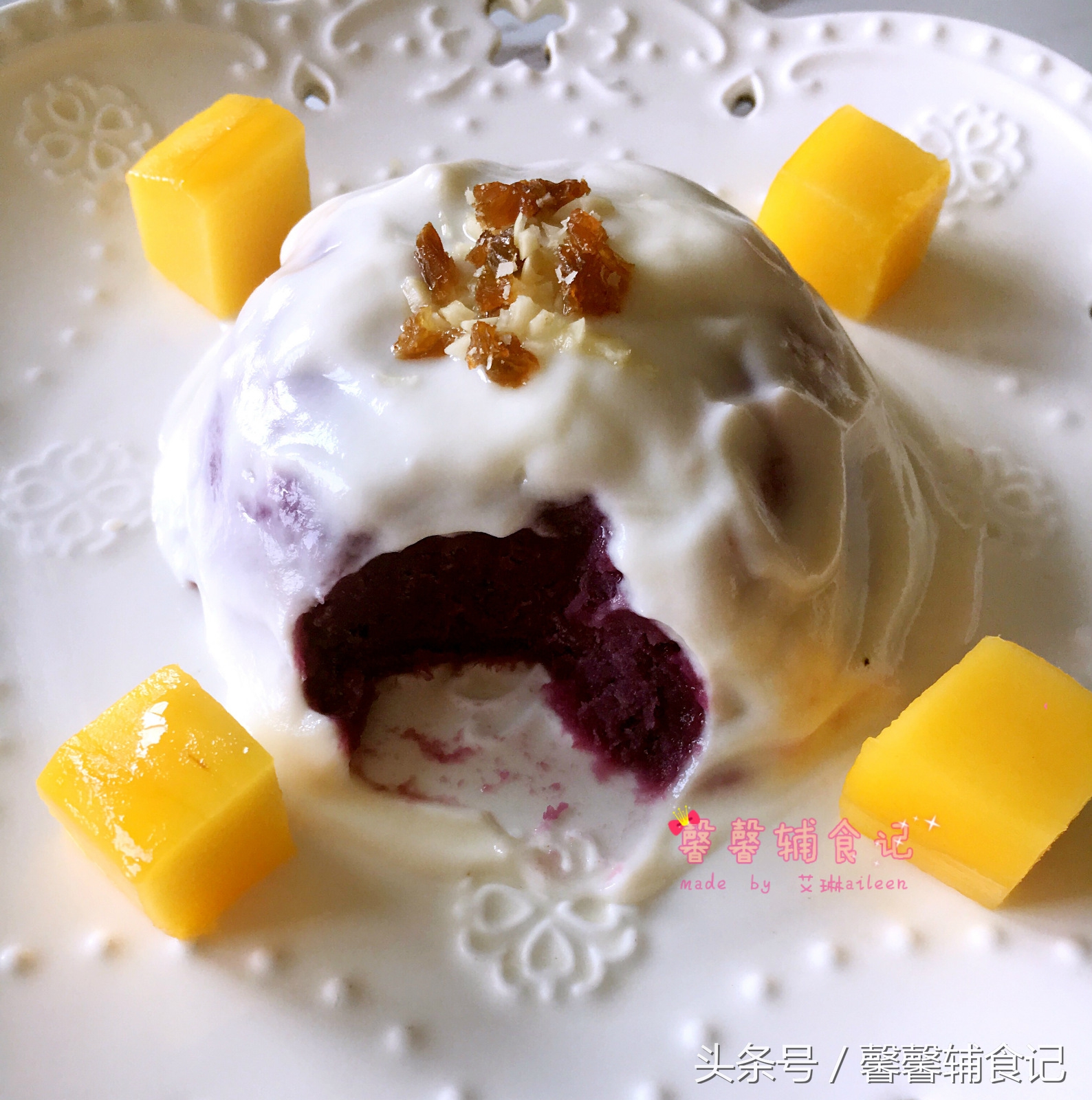 紫薯泥做法宝宝便秘,紫薯酸奶泥辅食