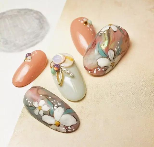 美甲推荐款式仙女,美甲推荐小花