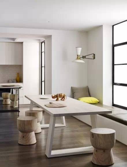 餐桌方形折叠圆桌,客餐厅一体式餐桌选圆桌还是长桌