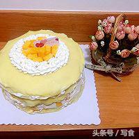 吃七彩千层蛋糕,网红七彩千层蛋糕