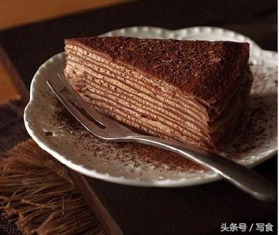 吃七彩千层蛋糕,网红七彩千层蛋糕