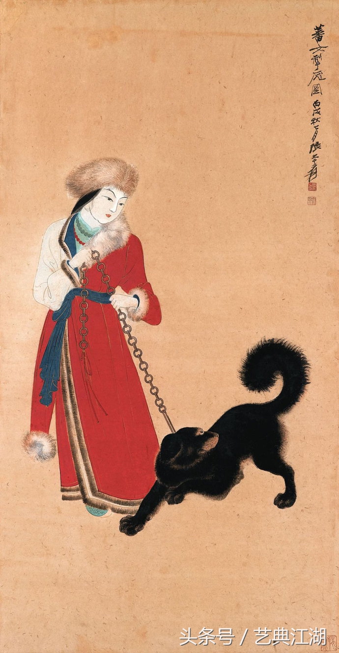 中国历代绘画大师长卷经典仕女图,国画大师的仕女图精品