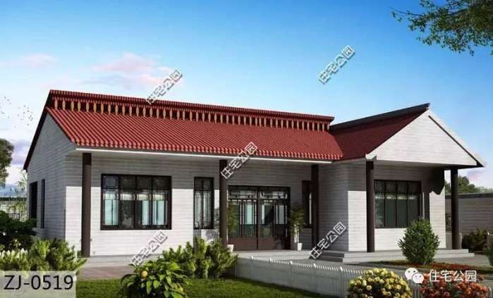 农村平层自建房宅基地窄小,农村宅基地平层设计图