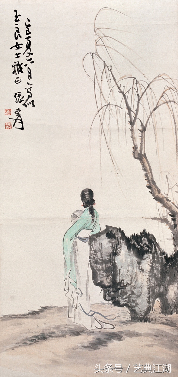 中国历代绘画大师长卷经典仕女图,国画大师的仕女图精品