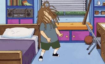 弹吉他像个疯子的人,弹空气吉他