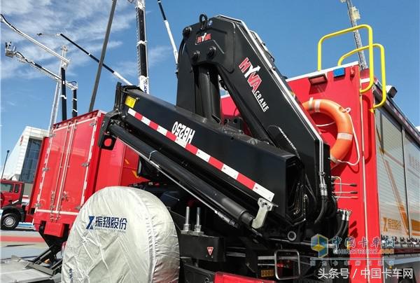 消防车上的臂架,海沃随车吊消防