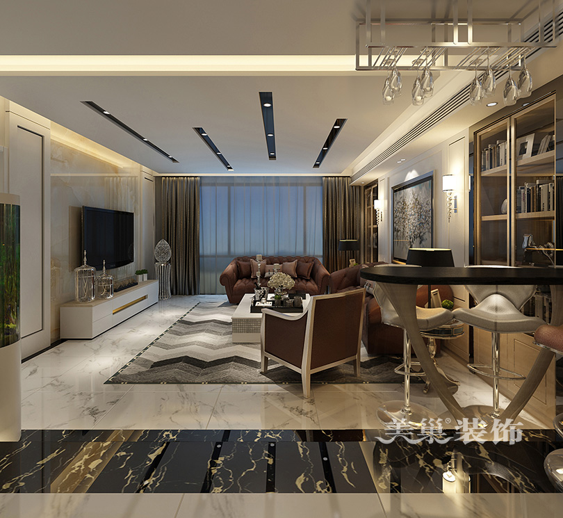 郑州市蓝堡湾装修,蓝堡湾159平装修