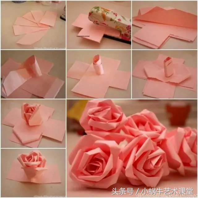收集了各种超精致又好看的折纸玫瑰花、折纸花（带详细步骤）