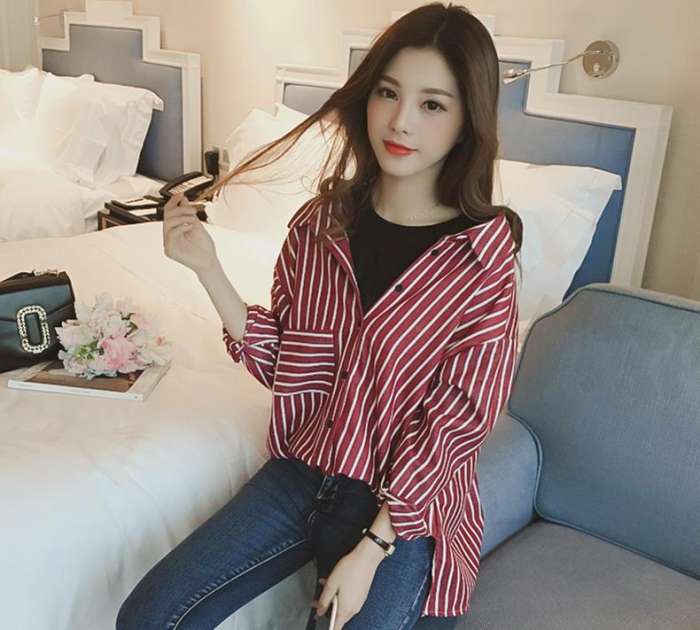 经典百搭条纹衬衫,条纹衬衫一衣多穿系列风格