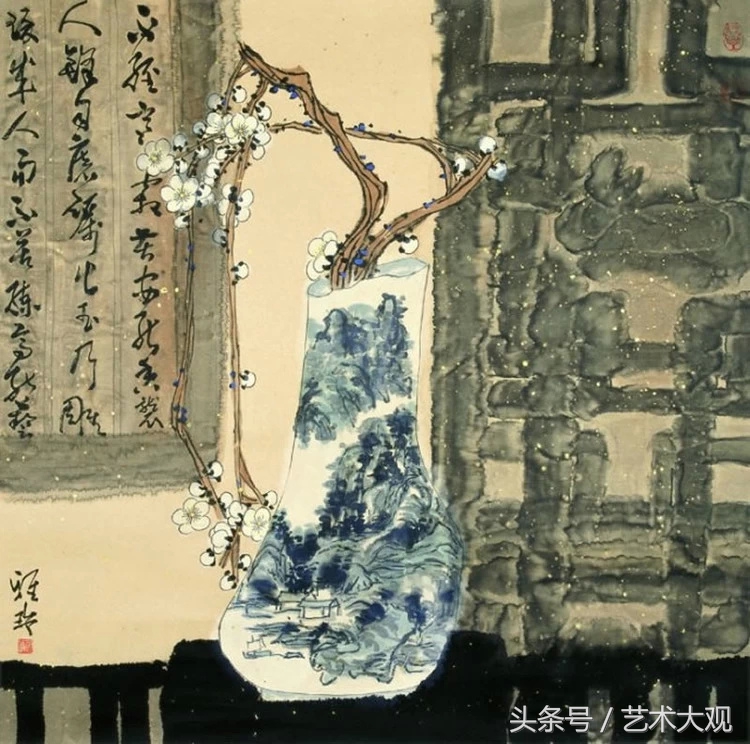 郭怡琮国画花卉作品欣赏图片,梁至淳国画花鸟作品欣赏