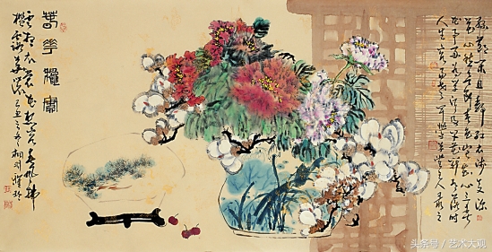 郭怡琮国画花卉作品欣赏图片,梁至淳国画花鸟作品欣赏