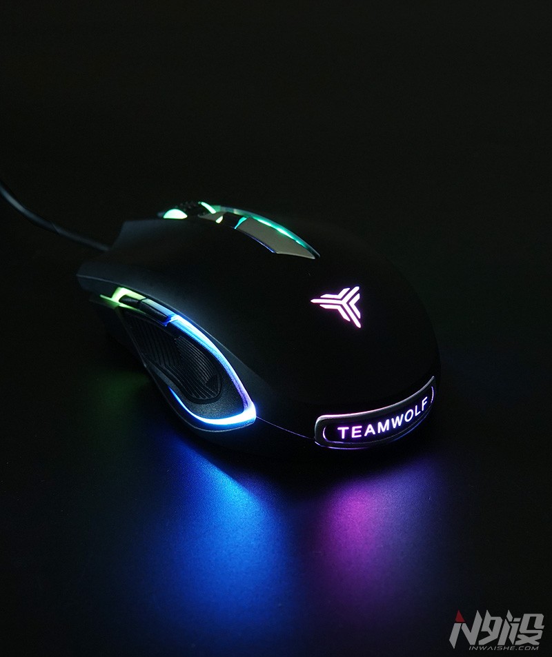 狼派at405游戏鼠标,狼派鼠标拆解