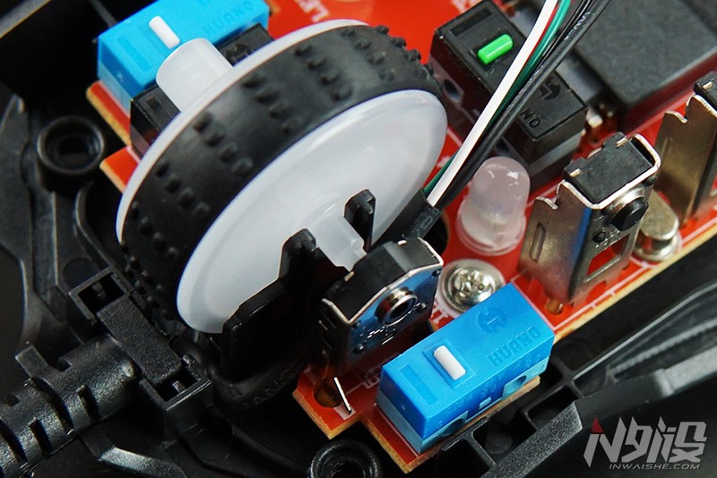 狼派at405游戏鼠标,狼派鼠标拆解