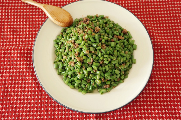 肉末酸豆角让人胃口大开的下饭菜,肉末豆角蒜薹下饭菜