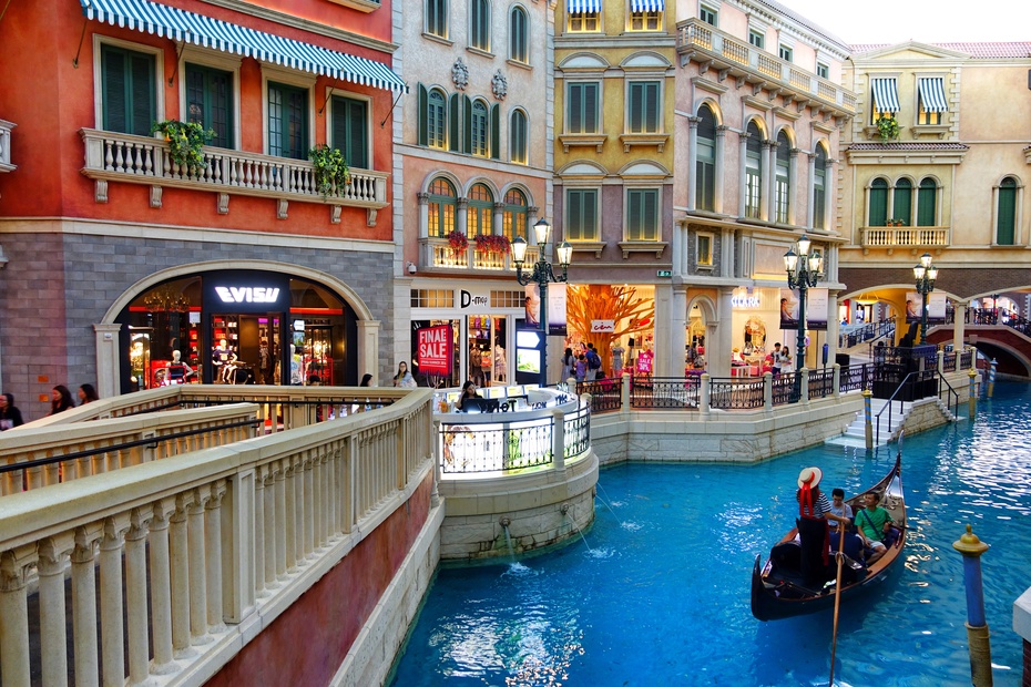 澳门威尼斯金碧辉煌吗,澳门威尼斯人金碧辉煌的大堂长廊