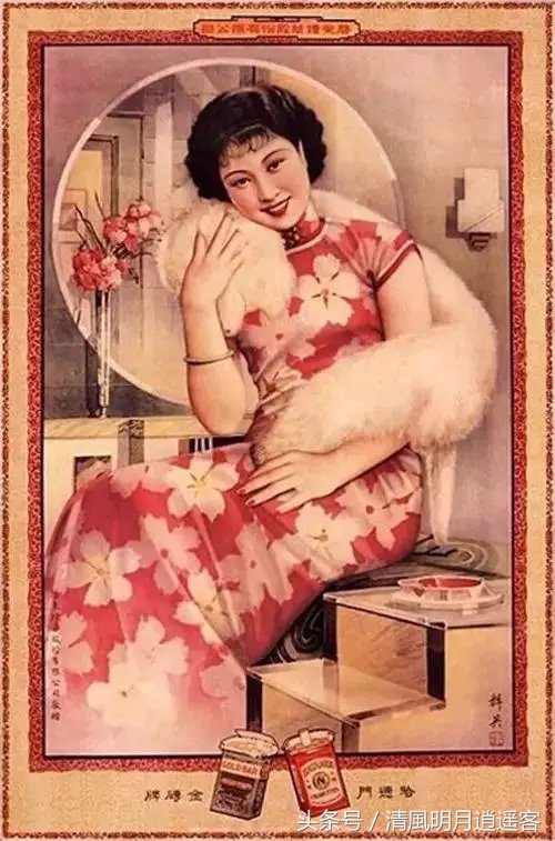 当香烟遇上美女，民国时期的广告海报，难得一见！
