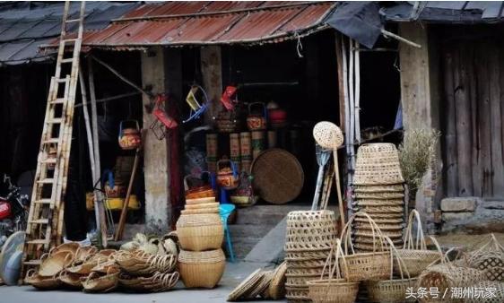 竹器怀旧老物件,民间传统工艺竹椅