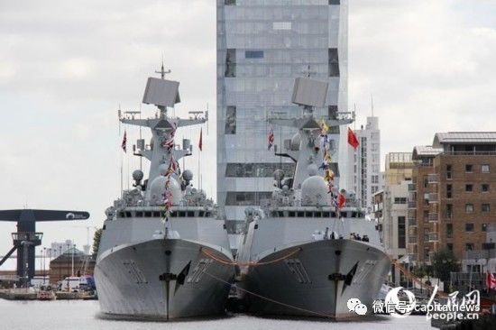中国海军舰艇访问英国泰晤士河,中国海军震动全世界