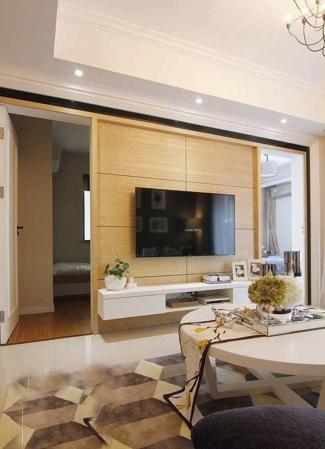 老公非在餐厅装修展现柜，无锡89㎡现代三居室，全包造价10万