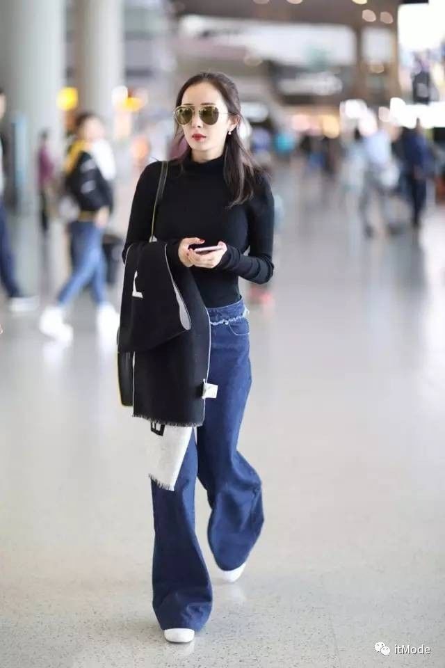 阔腿裤平底鞋,平底鞋阔腿裤搭配图片