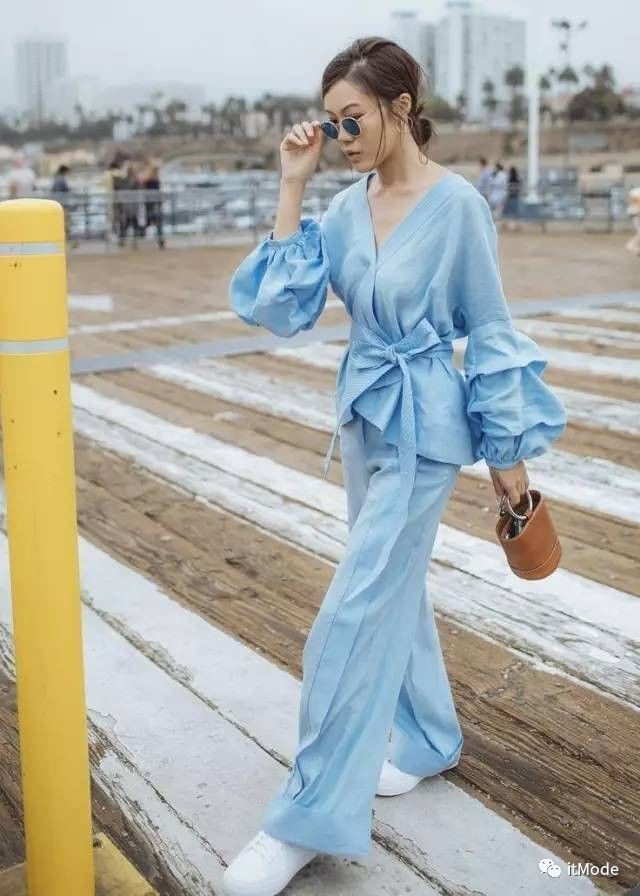 阔腿裤平底鞋,平底鞋阔腿裤搭配图片