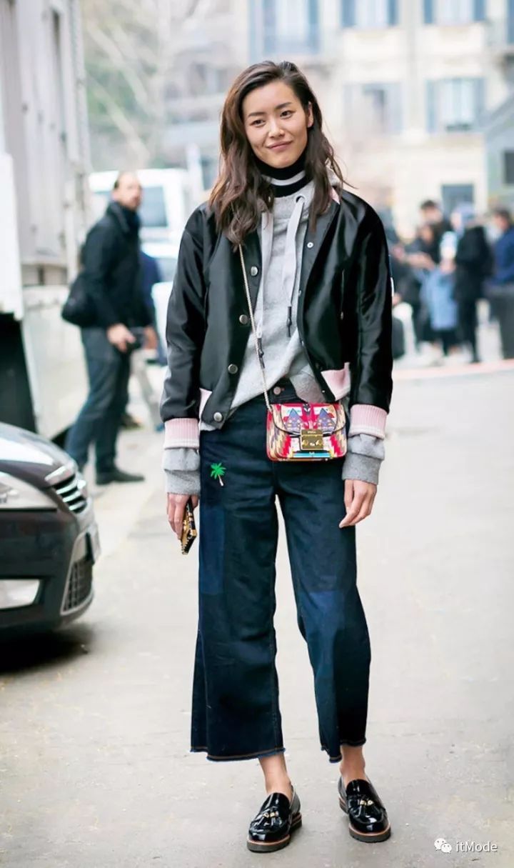 阔腿裤平底鞋,平底鞋阔腿裤搭配图片