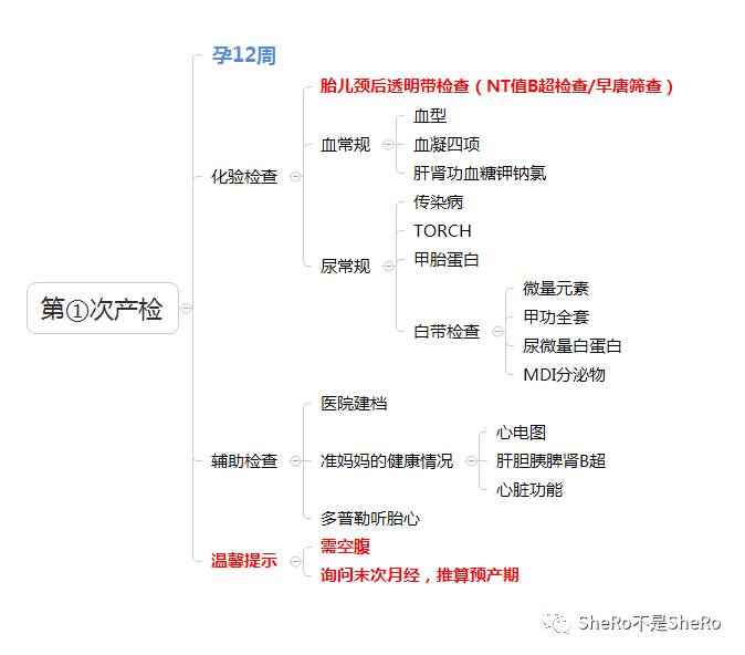 孕妈必备，产检时间表检查内容