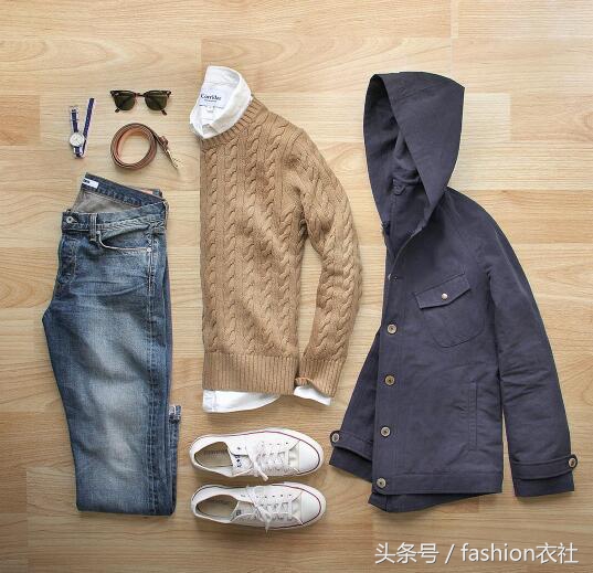 男生毛衣搭配商务,卡其色毛衣搭配男生